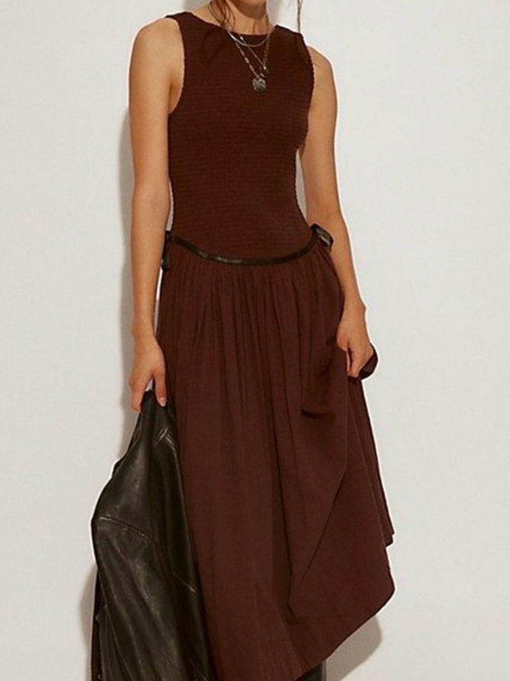 Free People-Nightingale Hot Fudge Midi